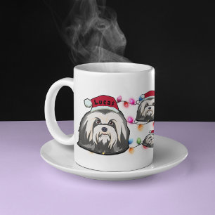 Mug Personnalisé Noël Havanais chef Santa Hat Chien