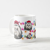 Mug Personnalisé Noël Havanais chef Santa Hat Chien (Devant gauche)