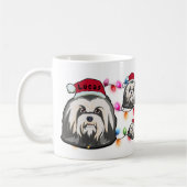 Mug Personnalisé Noël Havanais chef Santa Hat Chien (Gauche)