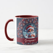 Mug Personnalisé Noël mignon Kawaii Fox Dot Mandala (Gauche)