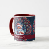 Mug Personnalisé Noël mignon Kawaii Fox Dot Mandala (Devant gauche)