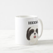 Mug Personnalisé noir et blanc Chih Tzu (Devant droit)