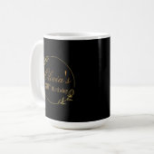 Mug Personnalisé Noir et Or (Devant gauche)