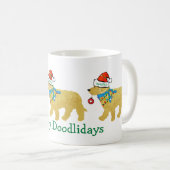 Mug Personnalisé Noisette Noël Goldendoodle (Devant droit)
