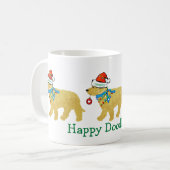 Mug Personnalisé Noisette Noël Goldendoodle (Devant gauche)