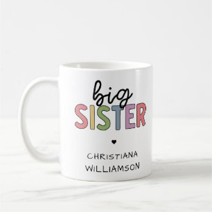 Mug Personnalisé Nom Big Sister Cute Personnalisé