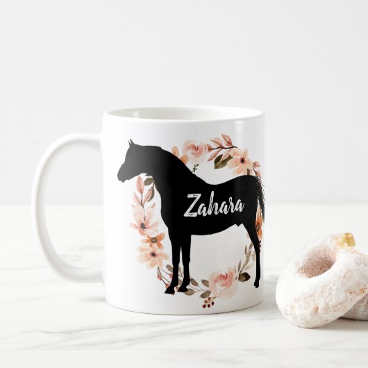 Mug Personnalisé Nom équitation équitation équitation  (Avec donut)