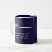 Mug Personnalisé Nom et Signification de Cora (Devant gauche)