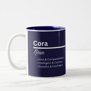 Mug Personnalisé Nom et Signification de Cora
