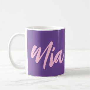 Mug Personnalisé Nom personnalisé Minimal monogramme M