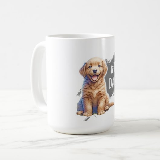 Mug Personnalisé Numéro 1 Papa Chien Chien Chien Chien (Devant gauche)