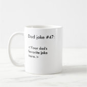 Mug Personnalisé Papa Joke Funny Black & White Joke (Gauche)