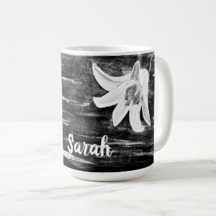 Mug Personnalisé par le nom Fleur Abstraite