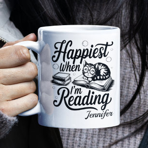Mug Personnalisé Plus Heureux Quand Je Lis un Dévoreur