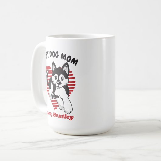 Mug Personnalisé Pomsky Chien Chien Chien Chien Maman (Devant gauche)