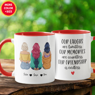 Mug personnalisé pour 3 meilleures amies   Cadeau 