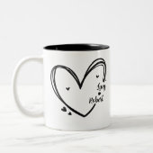Mug personnalisé pour couples avec prénoms (Gauche)