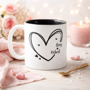 Mug personnalisé pour couples avec prénoms