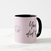 Mug personnalisé pour diplômé – Style élégant scri (Devant droit)