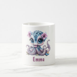 Mug personnalisé pour enfants Pieuvre à l'aquarell
