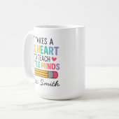 Mug personnalisé pour enseignant, Nom de l'enseign (Devant gauche)