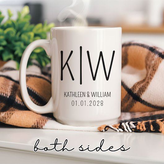 Mug personnalisé pour la mariée et le marié, Cadea