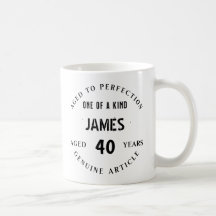 Mug Personnalisé pour les 40 ans - Vieilli à la Pe