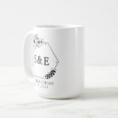 Mug Personnalisé pour les Mariés Monogramme Souven (Devant gauche)