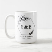 Mug Personnalisé pour les Mariés Monogramme Souven (Gauche)