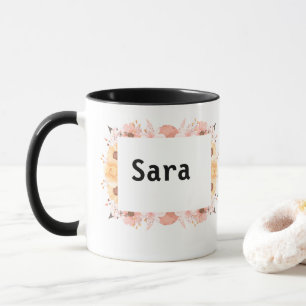 Mug personnalisé pour Sara - Design botanique chic
