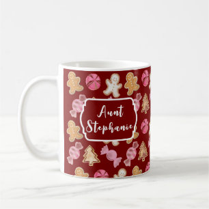 Mug Personnalisé pour Tante Biscuit de Noël au Gingemb