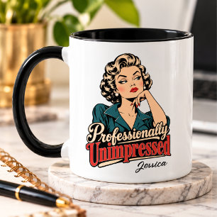 Mug Personnalisé Professionnellement Impassible Drôle
