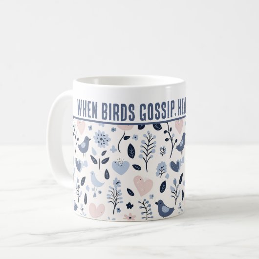 Mug Personnalisé "Quand les oiseaux commettent, les co (Devant gauche)