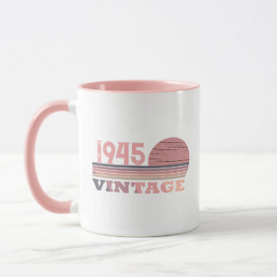 Mug Personnalisé quatre-vingts vintage fête du 80e ann
