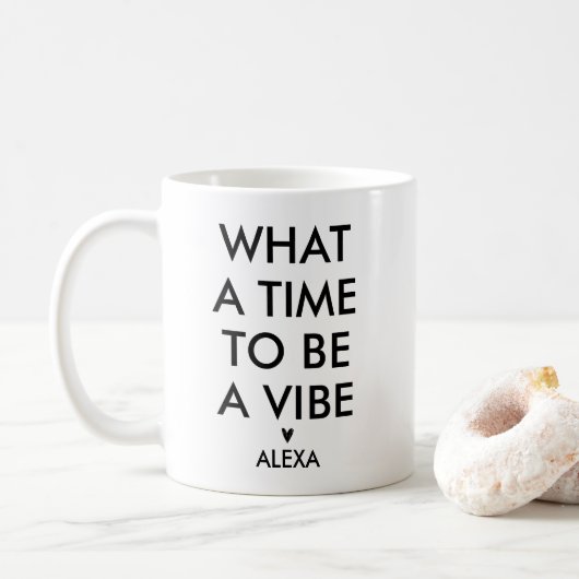 Mug Personnalisé Quelle heure est-il à la motivation d (Avec donut)