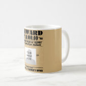 Mug Personnalisé Recherché mort ou vivant (Devant droit)