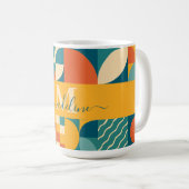 Mug Personnalisé Retro géométrique coloré (Devant droit)