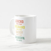 Mug Personnalisé Retro Legend Mari Daddy Grand-père (Devant gauche)