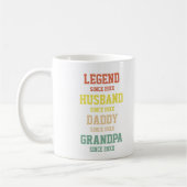 Mug Personnalisé Retro Legend Mari Daddy Grand-père (Gauche)