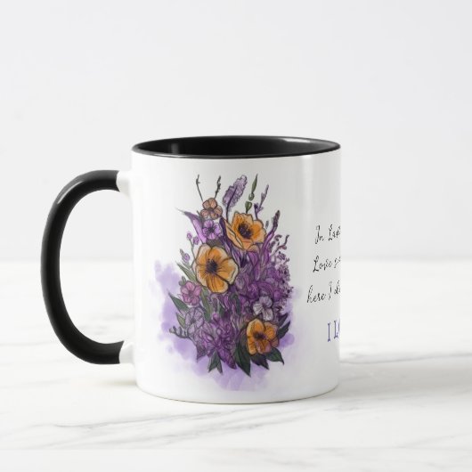 Mug Personnalisé Romantique à la Lavande pour Elle (Gauche)