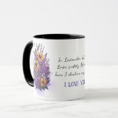 Mug Personnalisé Romantique à la Lavande pour Elle (Devant gauche)