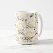 Mug Personnalisé Rose Blanche Élégante (Devant droit)