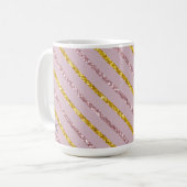 Mug personnalisé rose et or (Devant gauche)