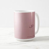 Mug Personnalisé Rose Gold Elegant Monogram Classic (Devant droit)