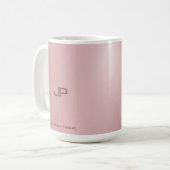 Mug Personnalisé Rose Gold Elegant Monogram Classic (Devant gauche)