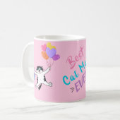 Mug Personnalisé rose meilleur chat maman jamais (Devant gauche)
