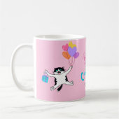 Mug Personnalisé rose meilleur chat maman jamais (Gauche)