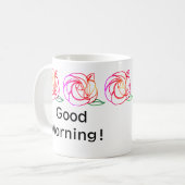 Mug personnalisé Rose moderne (Devant gauche)