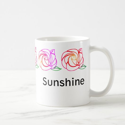 Mug personnalisé Rose moderne (Droite)