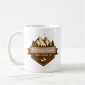 Mug Personnalisé Rustique Nom De Famille Camping Voyag (Gauche)